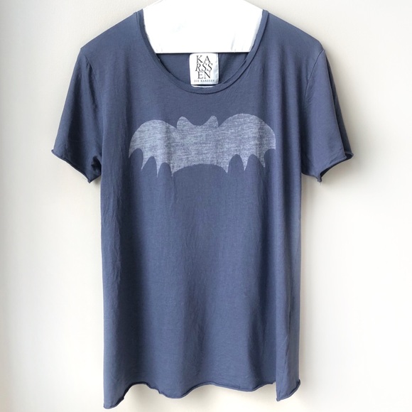 Zoe Karssen Bat Graphic Short Sleeve Loose Fit Tee - Picture 6 of 8